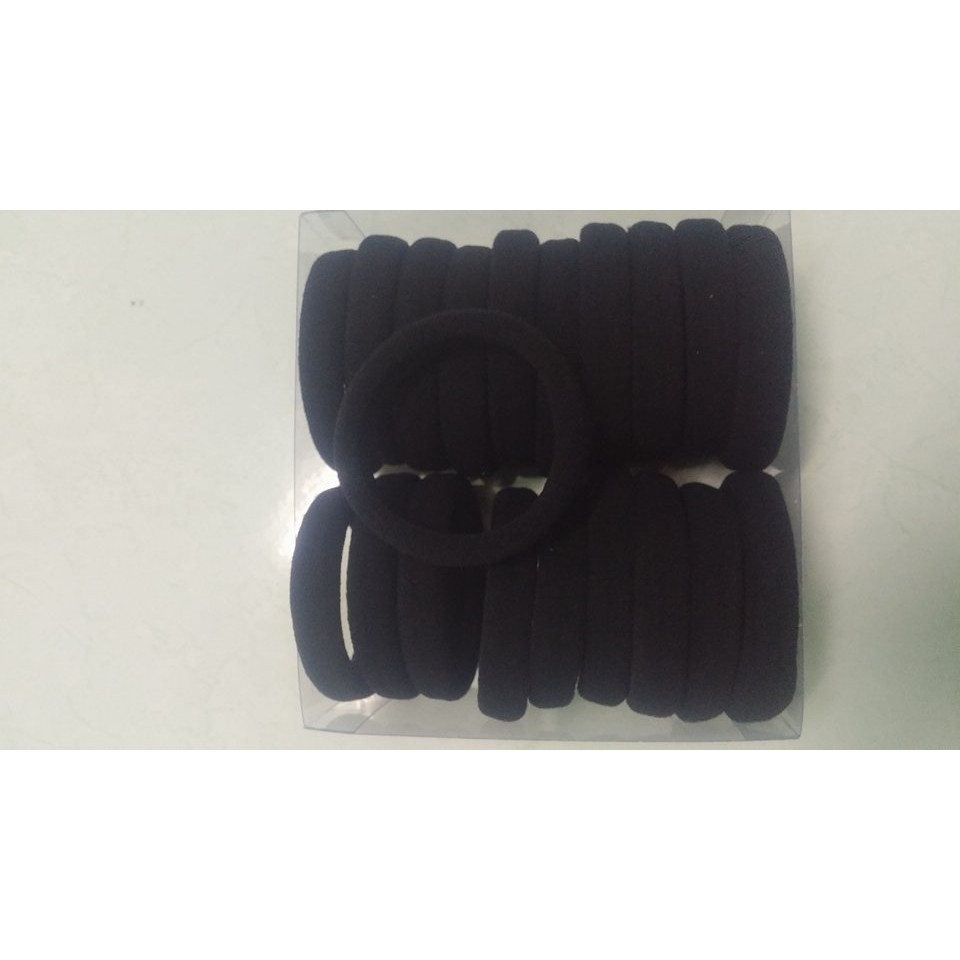 SET 5 DÂY BUỘC TÓC TRƠN MÀU ĐEN