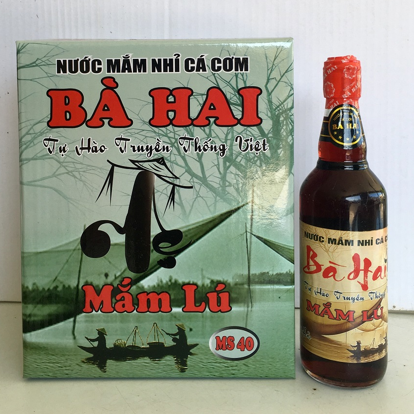 Nước Mắm Lú Bà Hai loại đặt biệt MS40A ( thùng 6chai x 500ml )