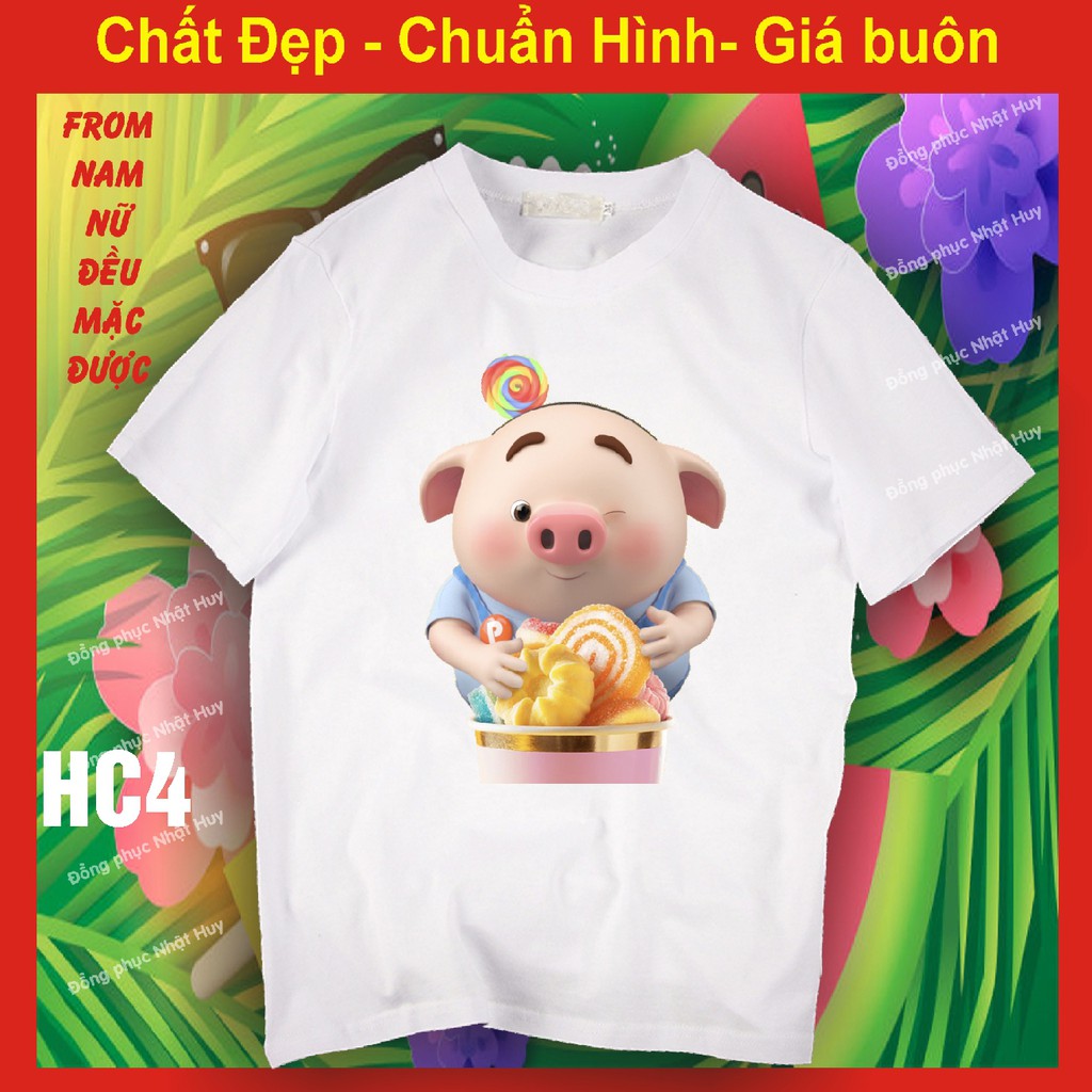 Áo thun heo con ngộ nghĩnh dễ thương 4