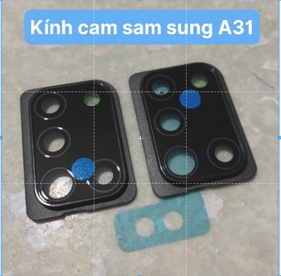 Bộ kính camera samsung A31 - gồm kính và vành