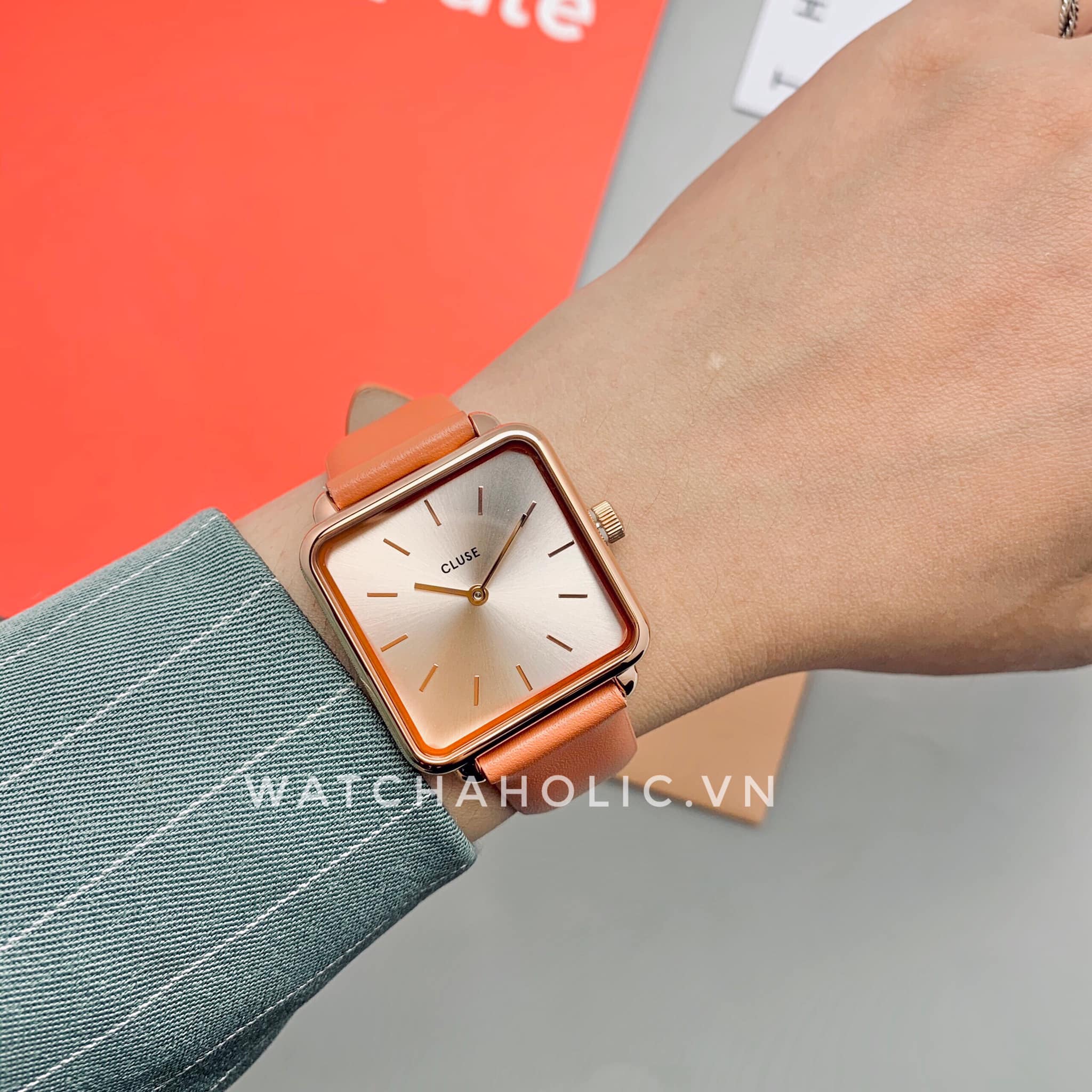 Đồng hồ Nữ CLUSE CL60010 mặt vuông cổ điển đơn giản Lazada