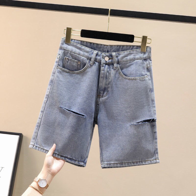 QUẦN JEANS NGỐ LAI CUỐN RÁCH PT