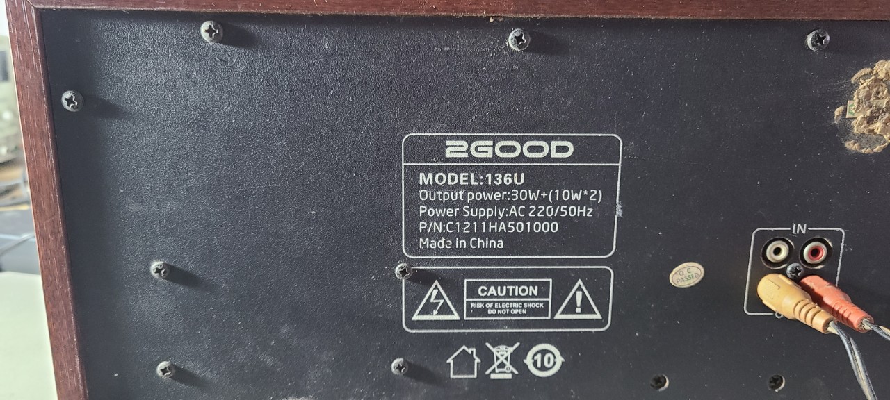 Bộ loa vi tính hiệu 2GOOD ( 2.1 ) model: 136U có cổng USB