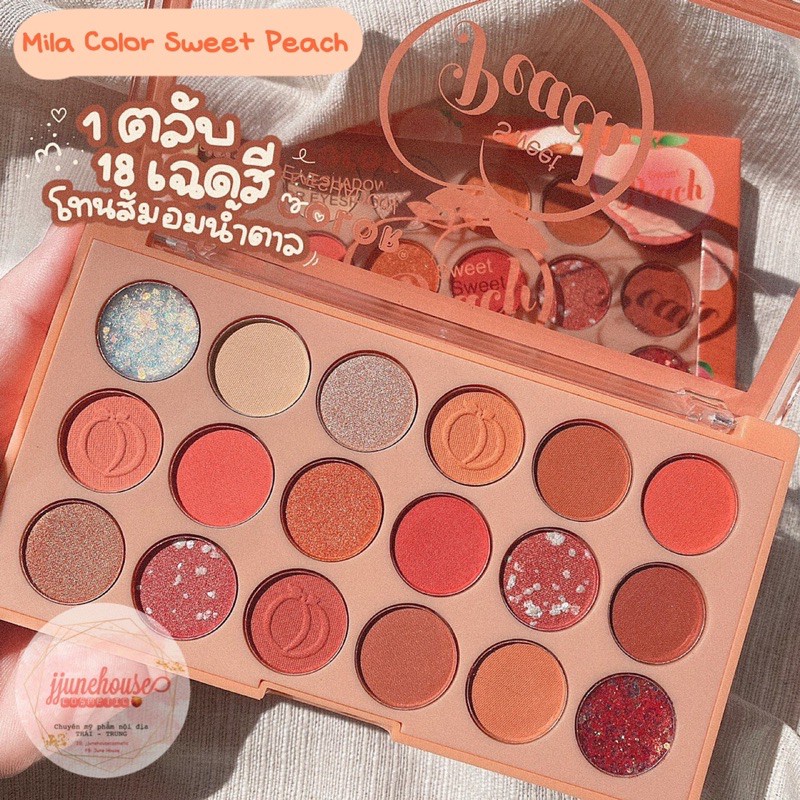 Phấn mắt MILA trái đào 18 ô