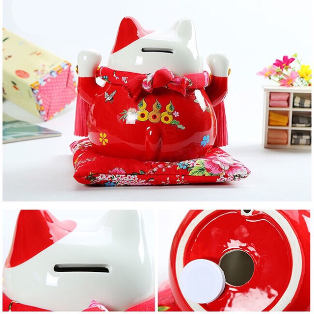 Mèo thần tài chiêu khách cao 25cm tiết kiệm