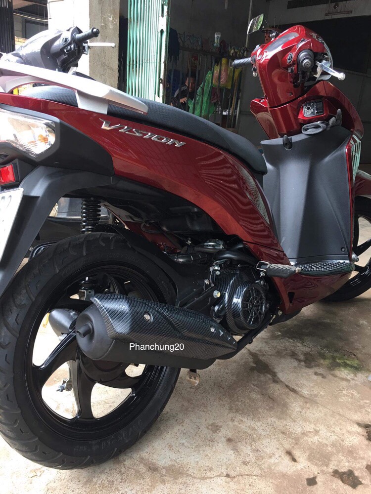 ỐP BẦU E ( LỌC GIÓ ) DÙNG CHO ĐỜI XE VISION 2014 2015 2016 2017 2018 2019 2020 CACBON