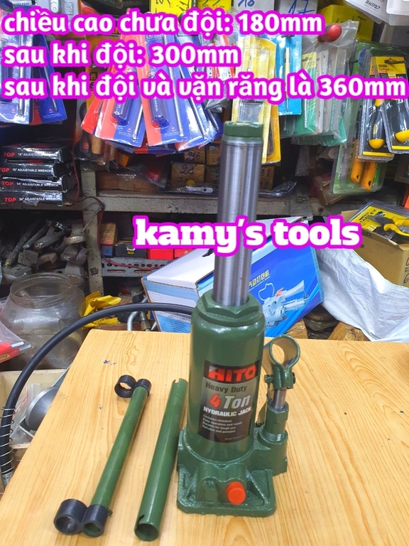 KÍCH CON ĐỘI THỦY LỰC 4 TẤN (CON ĐỘI THỦY LỰC, KÍCH THỦY LỰC)