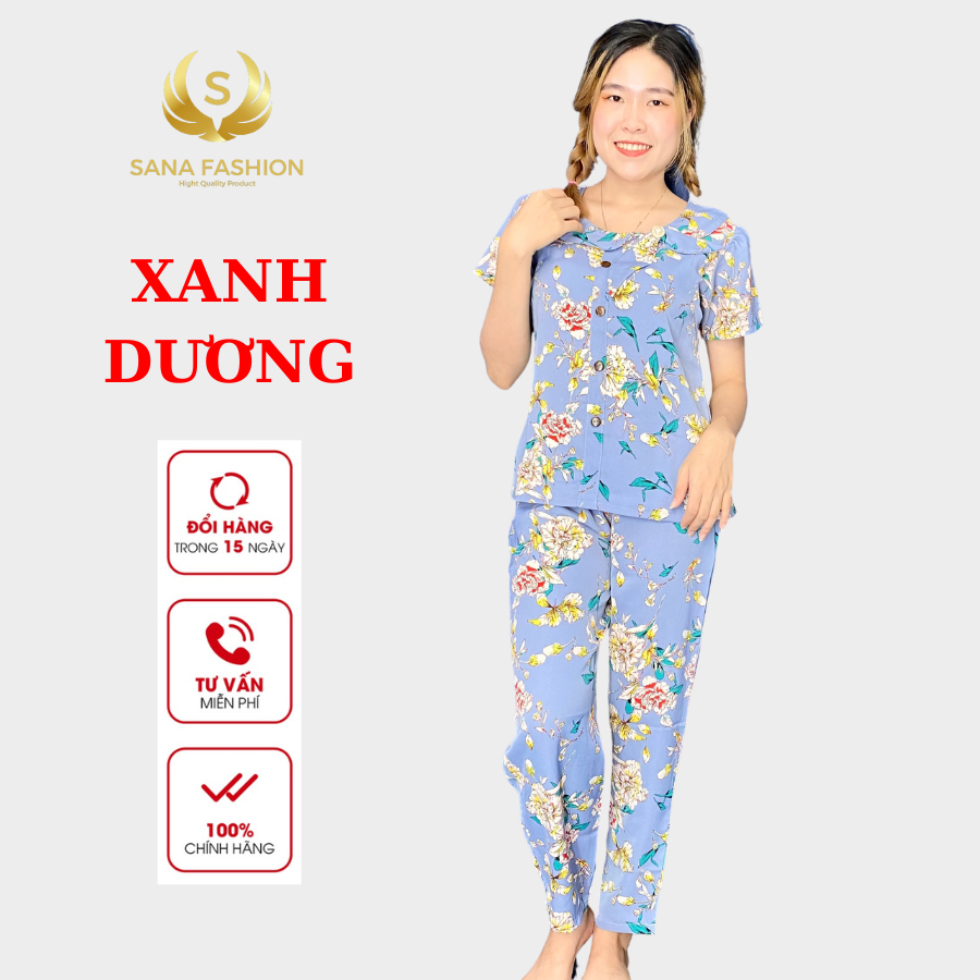 Đồ bộ nữ đồ bộ mặc nhà cao cấp chất lụa quần dài DNN