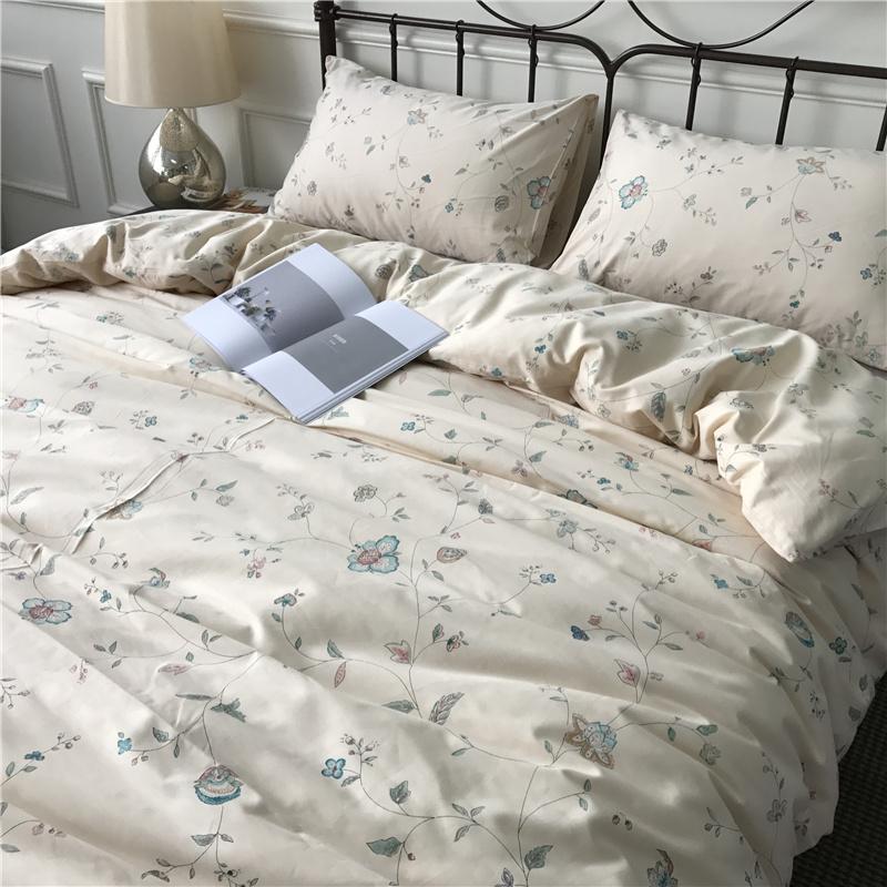 Nông Thôn Sắc Xanh Thiên Nhiên 100% Cotton 100% Cotton Đơn 160X210 Vỏ Chăn Hai Người 200X230 Vỏ Chăn/Vỏ Gối/Ba Mảnh