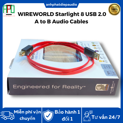 Dây usb wireworld starlight 8 usb 2.0 a to b audio cables
