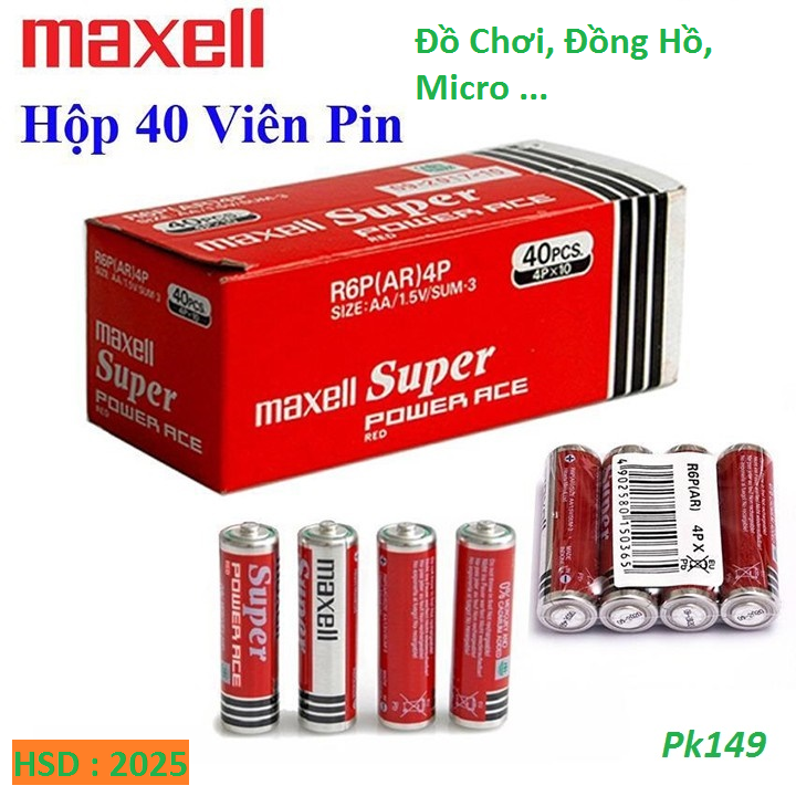 Pin 2a maxell 20 viên / một hộp 40 viên