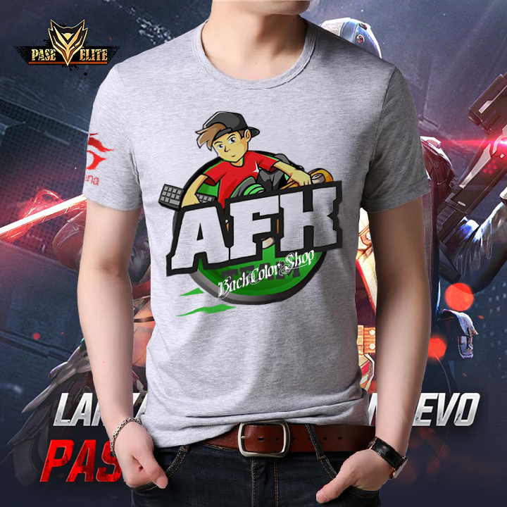 Áo Thun Free Fire AFK Màu Xám