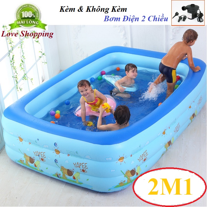 Phao Bể Bơi An Toàn 2m1 - 3 Tầng Cho Bé Yêu Dịp Hè 2020
