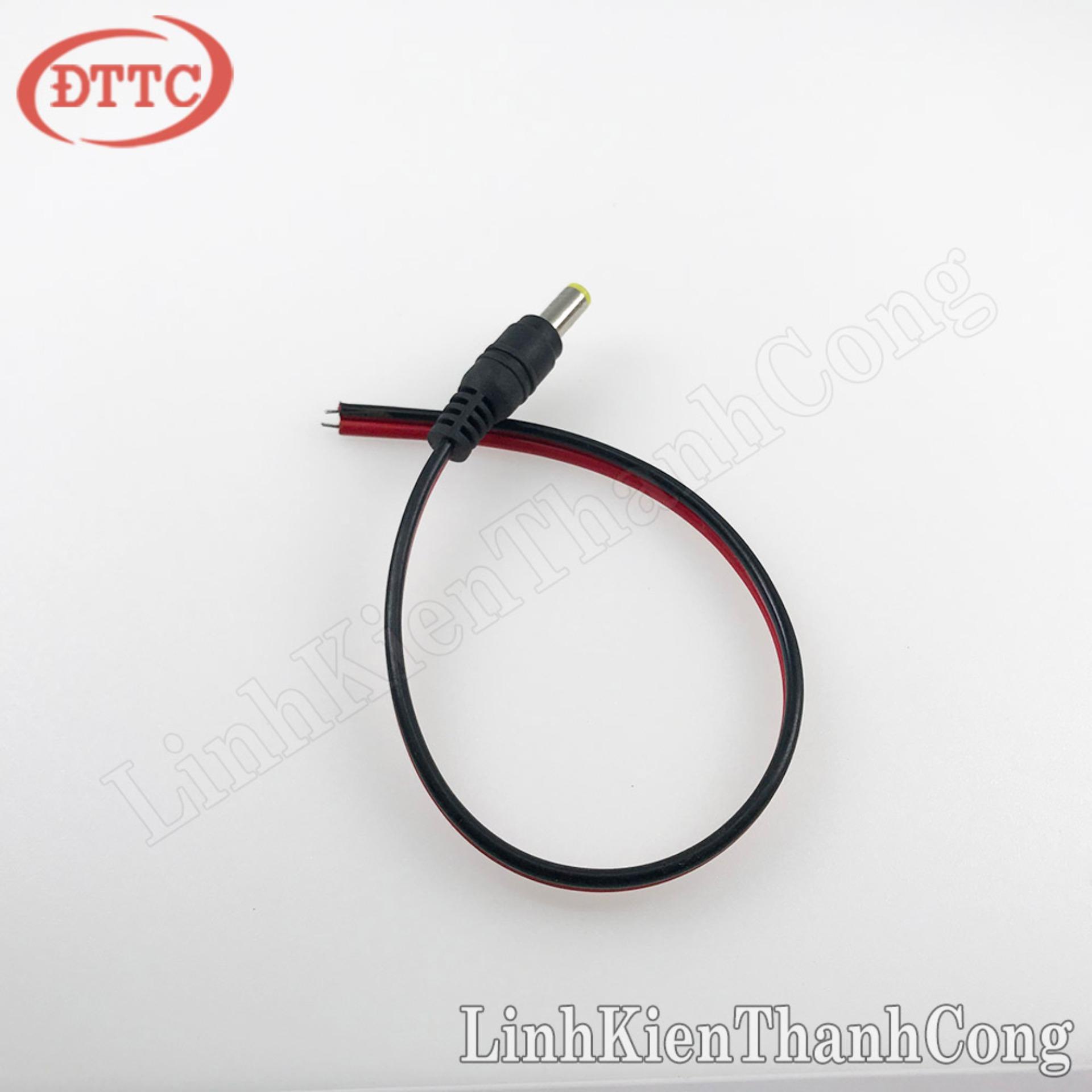 Jack DC Đực 5.5 x 2.1mm Nối Sẵn Dây