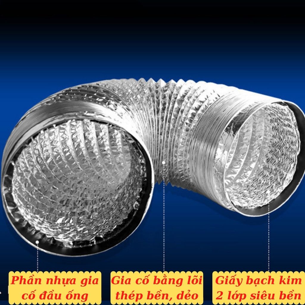 Ống bạc hút mùi ống thông gió mềm