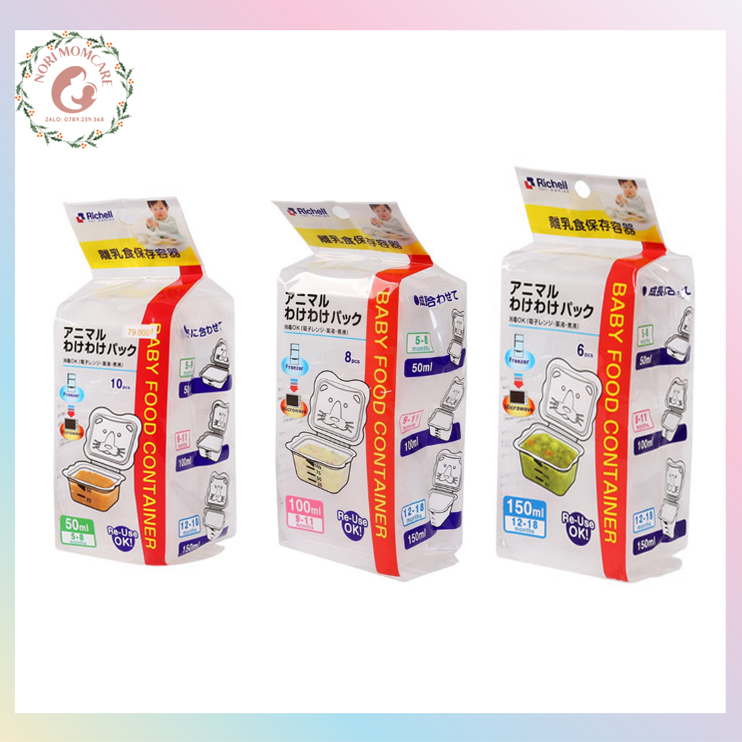 Khay trữ đông đồ ăn dặm cho bé RICHELL Nhật