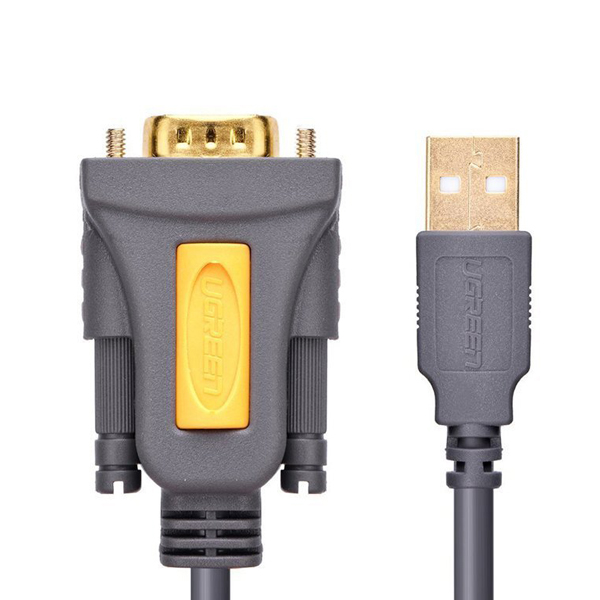 Cáp chuyển đổi USB 2.0 ra COM RS232 Ugreen 20222 dài 2m Chính Hãng