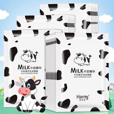 Combo 10 miếng mặt nạ sữa bò Hanmj (queen cosmetics)