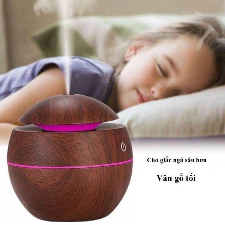 Máy xông tinh dầu màu vân gỗ mini