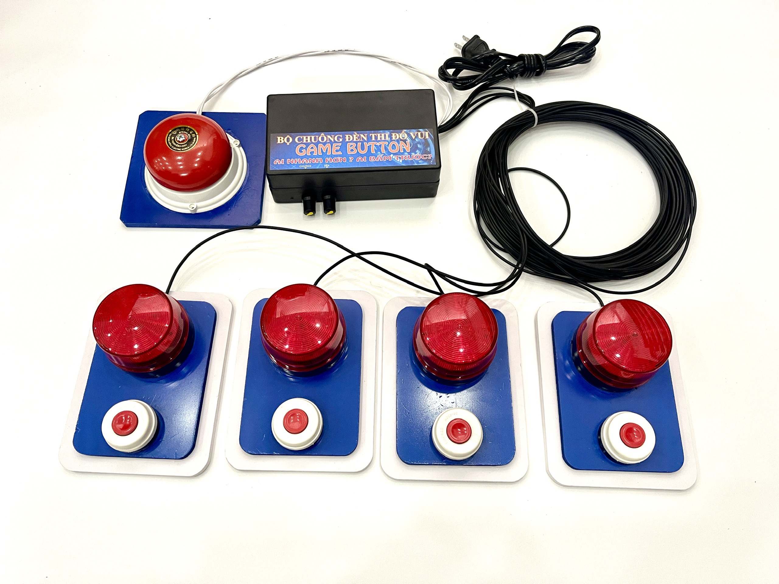 BỘ CHUÔNG ĐÈN THI ĐỐ VUI - CHUÔNG ĐIỆN GAME SHOW
