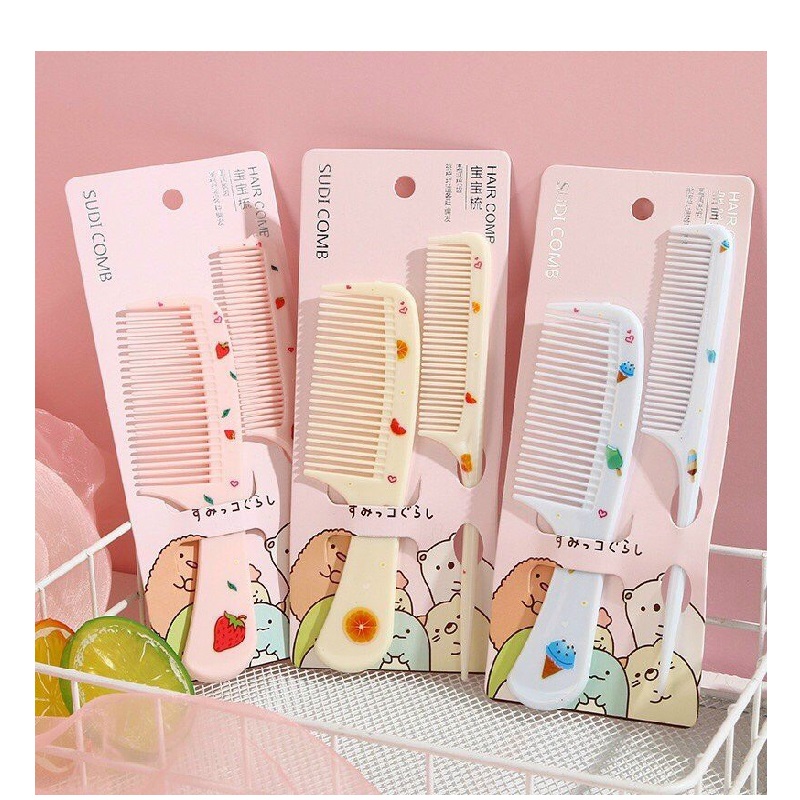 Set 2 Lược Chải Tóc Cute 2023- lược tạo kiểu tóc