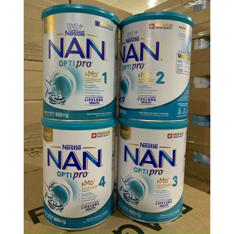 [MẪU MỚI HMO] Sữa Bột Nan Nga Số 1,2,3,4 - 800G DATE 2022