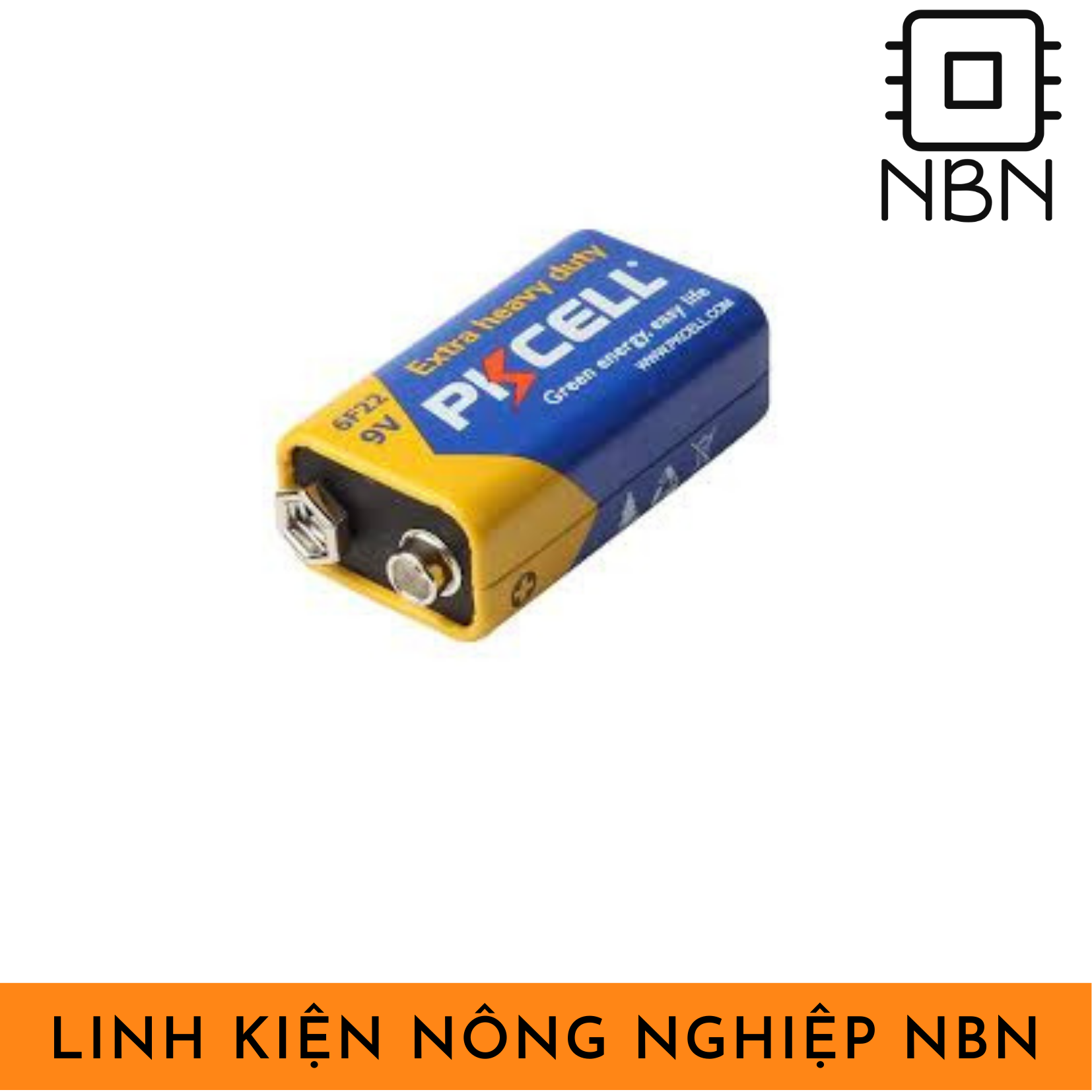 Pin vuông 9V✨6F22✨PKCell loại tốt (1 viên)