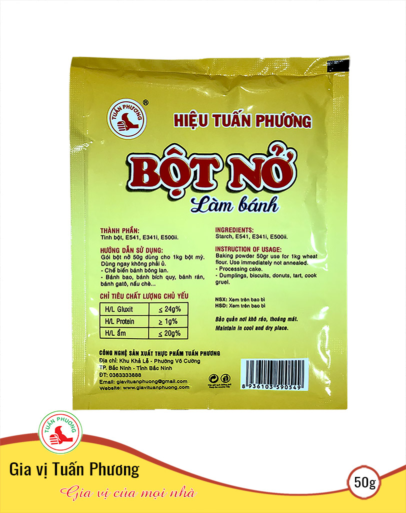 Bột Nở Làm Bánh Tuấn Phương 50g ( Gói )