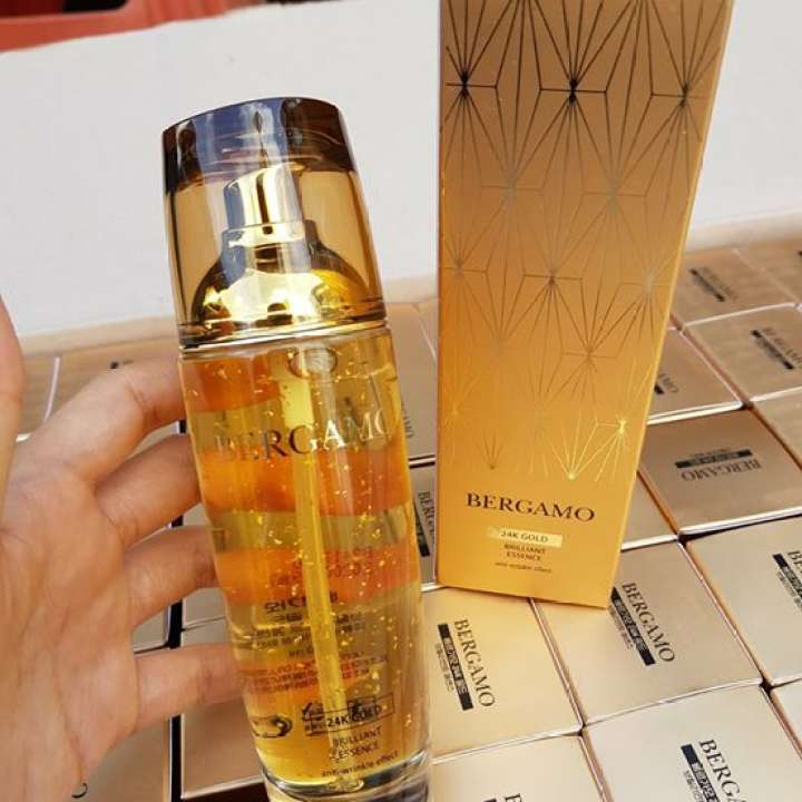 Tinh chất Serum Bergamo 24k Gold Brilliant Essence ( màu vàng) Thành phần nhân sâm trong tinh chất Bergamo 24K Gold có tác dụng lảm trẻ hóa da, cho…