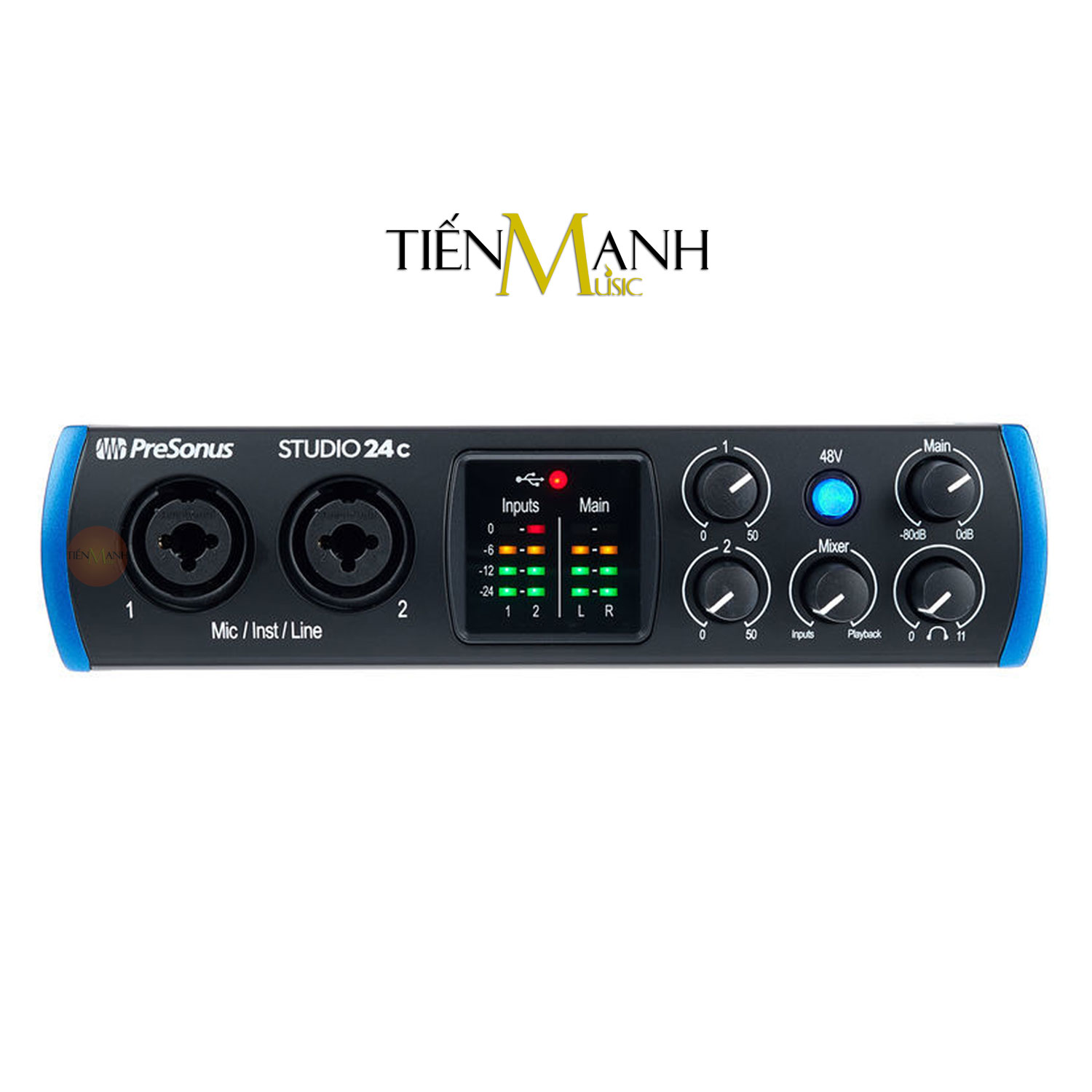 Chính Hãng] Soundcard Presonus Studio 24C - Sound Card Bộ Thu Âm Thanh và  Livestream Audio Interface 24 C 