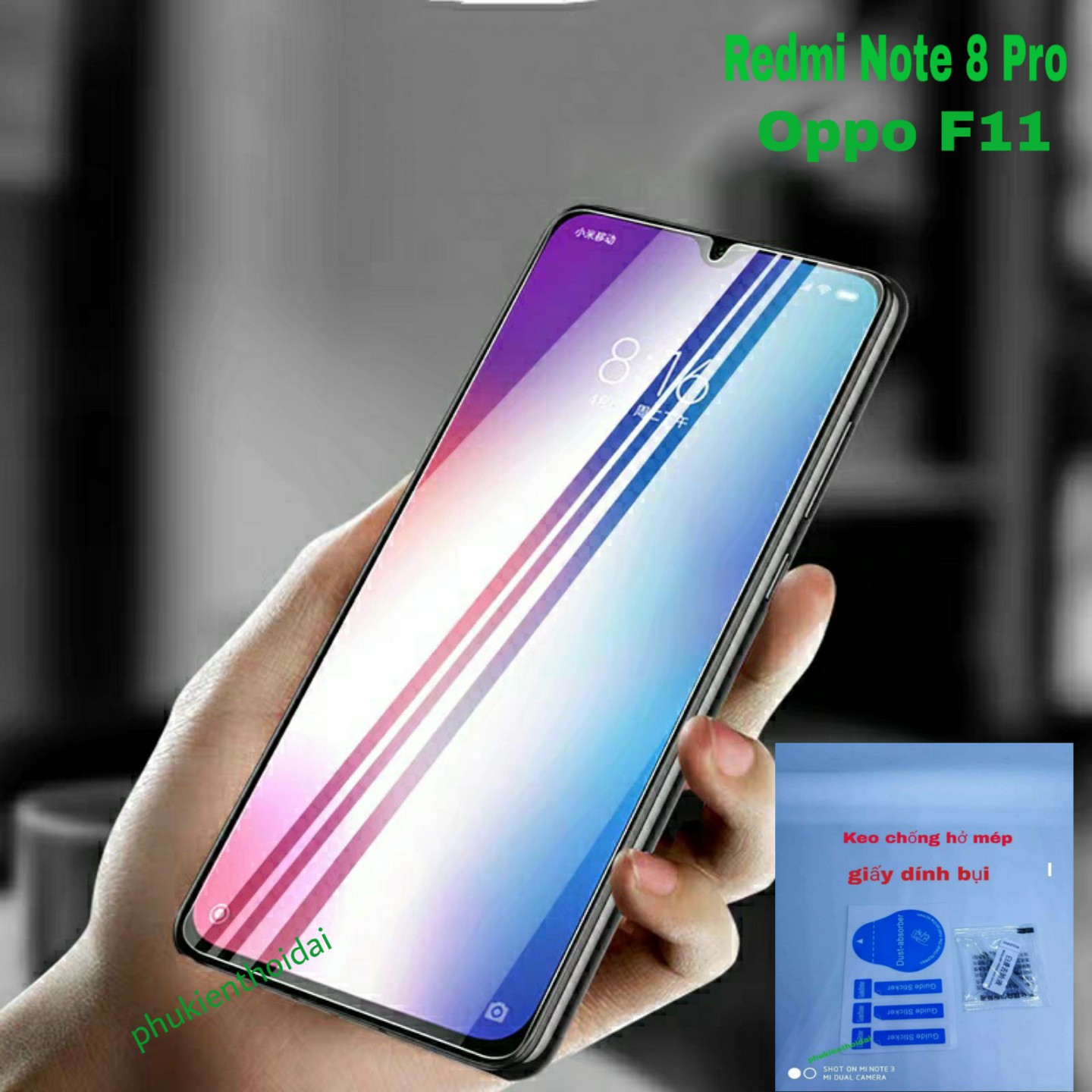 Cường lực trong suốt  Realme 5 / 5i / 5s / C3 / C3i / 6i dùng chung loại tốt ( tặng keo mép )
