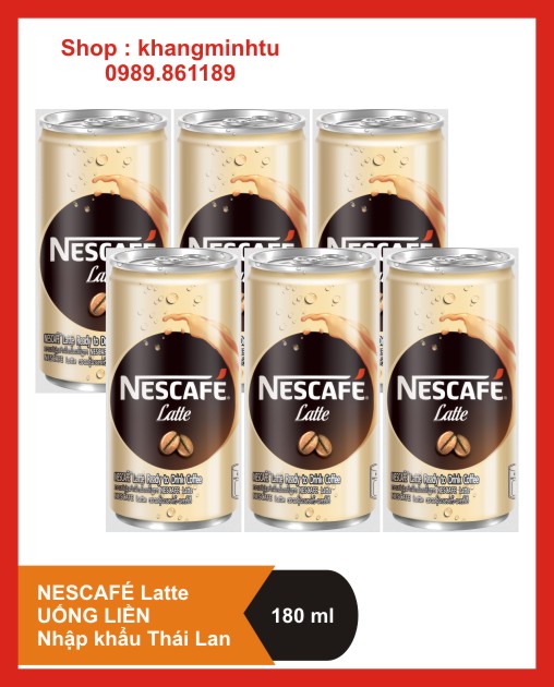 Cà Phê uống liền Nestlé Nescafé Latte ( 180 ml ) - Combo 6 lon