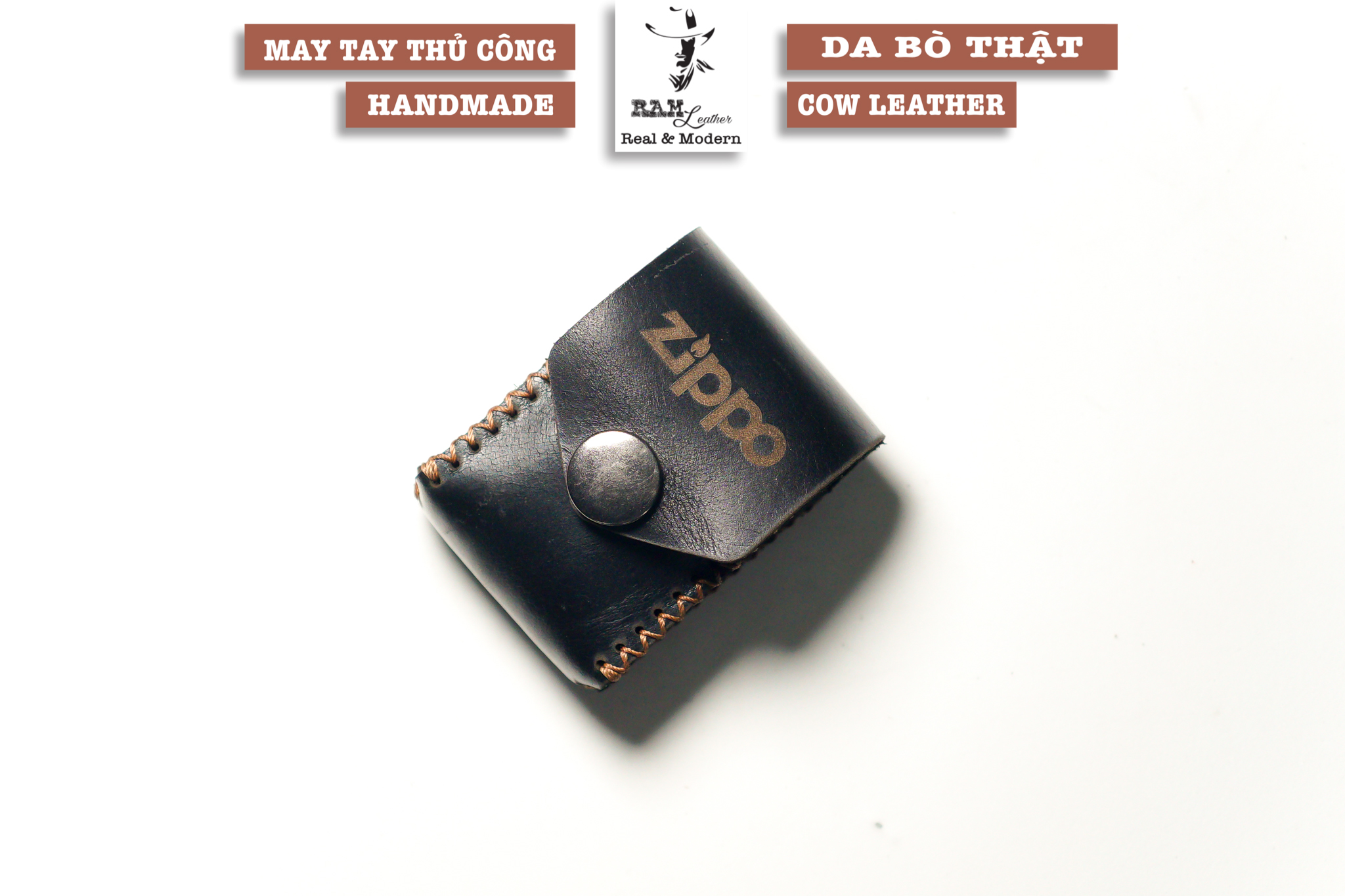 Bao da Siêu bền Zippo Da Bò Thật RAM Leather