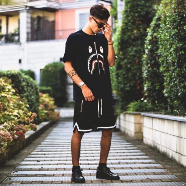 Quần Short V Black Unisex