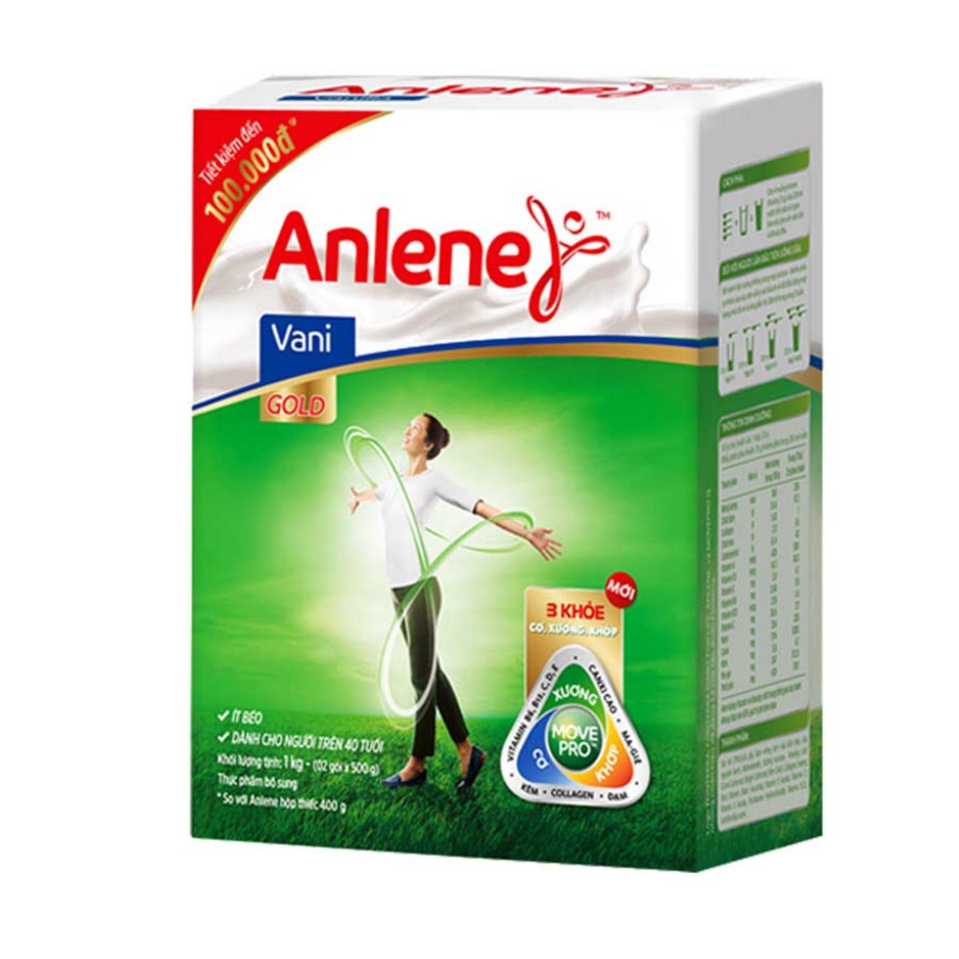 Anlene Gold MOVEPRO™ 2x500G (hương vani, hộp giấy)