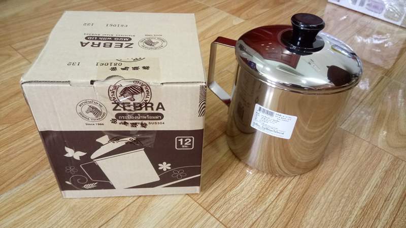 Ca nước Inox Thái Lan Zebra - Size 400ml - 2000ml