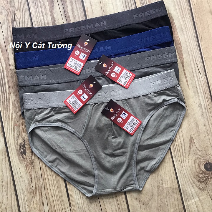 Combo 3 Quần lót nam cotton Freeman thoáng mát, thấm hút mồ hôi tốt