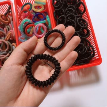 Dây Buộc Tóc Lò Xo Nhiều Màu nhựa dẻo lớn -nhỏ