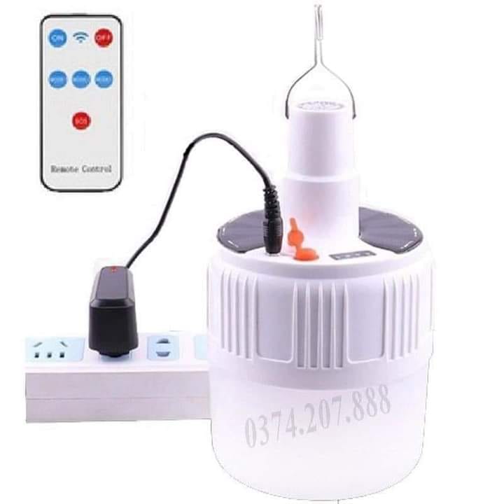 [ LOẠI 1 ] Bóng Đèn Tích Điện 100w có Điều Khiển từ xa và tấm năng lượng mặt trời sử dụng nhiều nơi khác nhau - có thể sạc bằng điện 220v - nạp pin vào nhanh