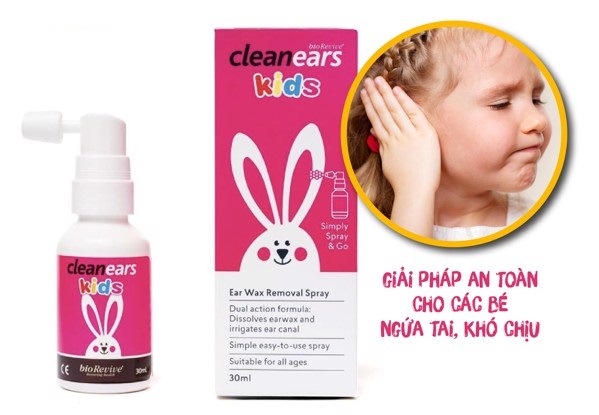 Xịt Tan Ráy Tai Clean Ears Kids 30ml Của Úc