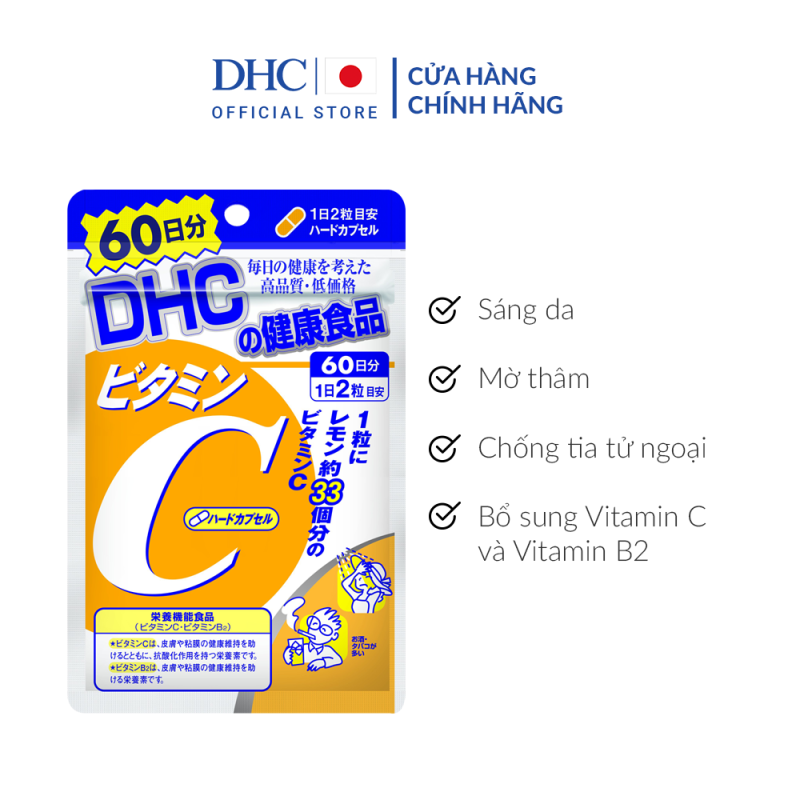 Viên uống DHC bổ sung vitamin C 60 ngày của Nhật Bản