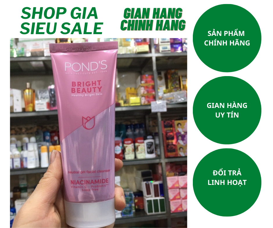 Sữa rửa mặt làm sáng da pond's white beauty 100g