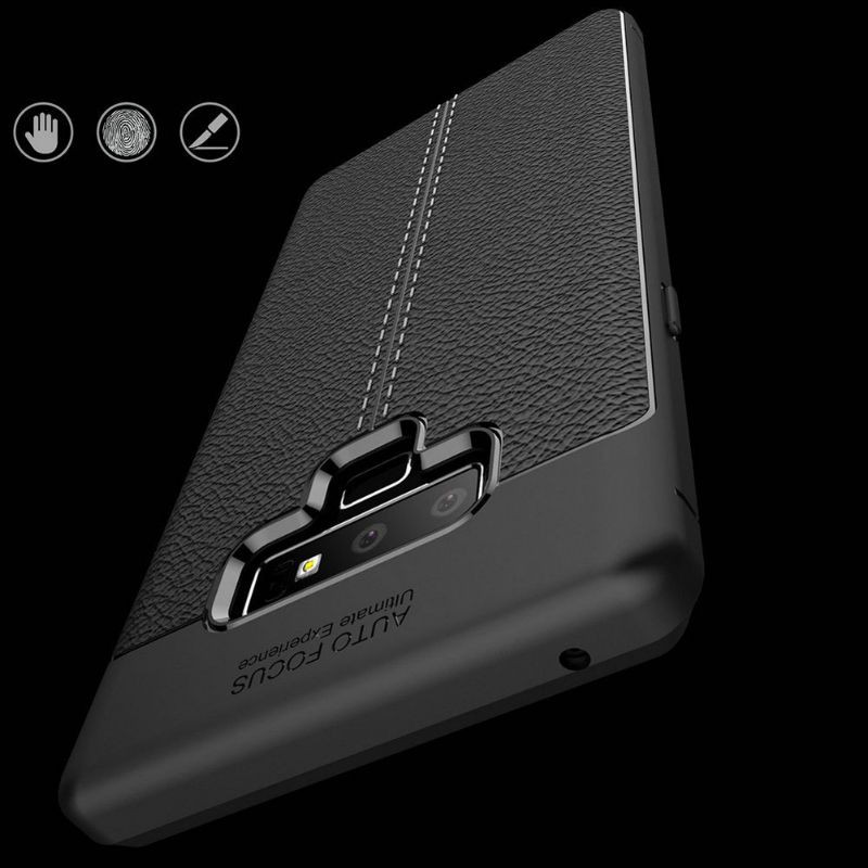 Ốp lưng Silicon dẻo giả da hãng Auto Focus cho Samsung Galaxy Note 10 Lite, Note 10 Plus, Note 10, Note 9, Note 8123123