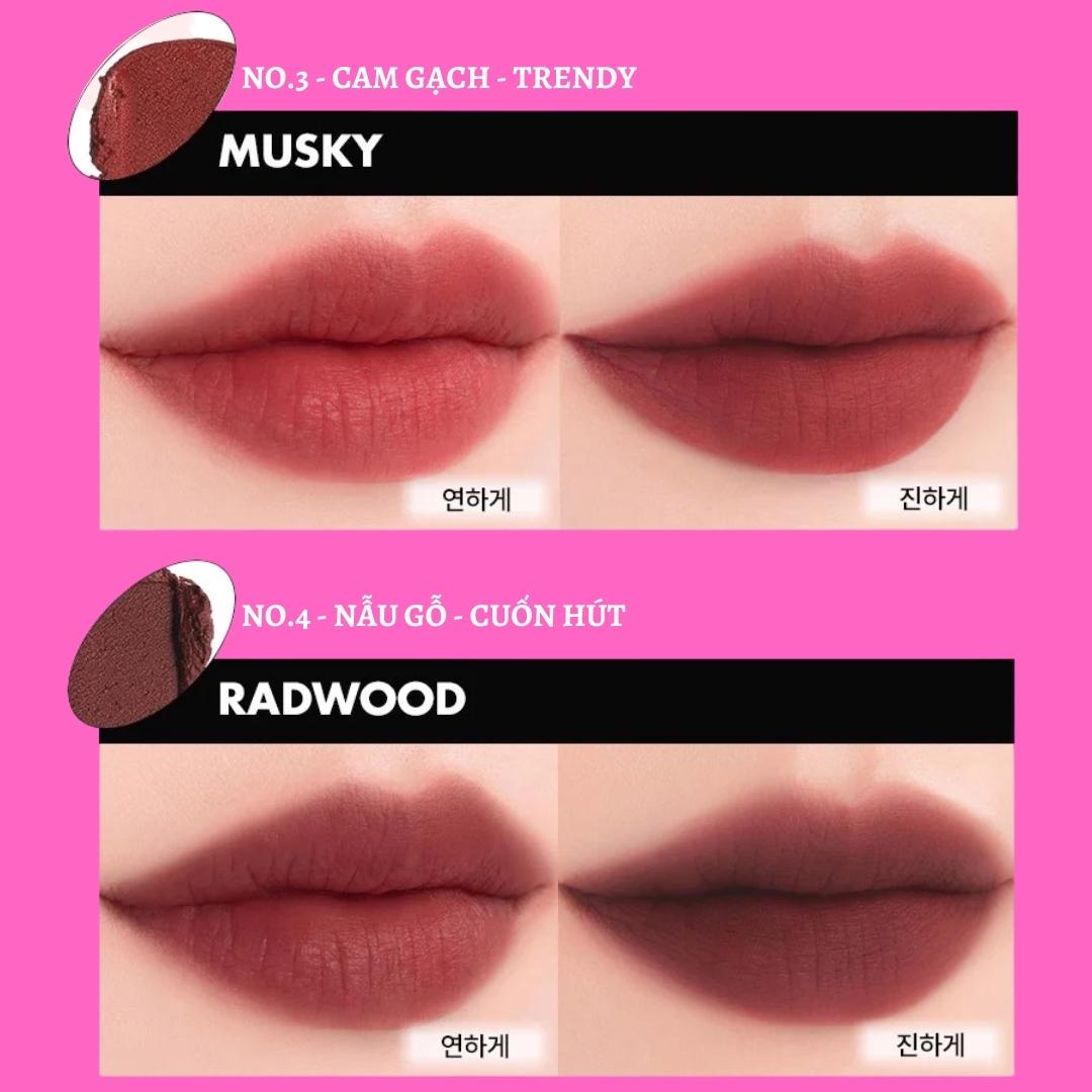 Son Kem Lì, Bền Màu, Mịn Môi Romand Blur Fudge Tint  Xuất Xứ Hàn Quốc Chính Hãng