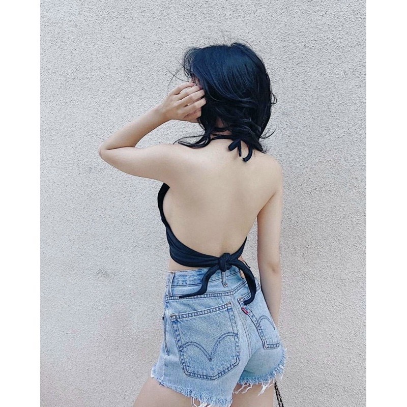 Áo Croptop Yếm Khoen Ngực A5113