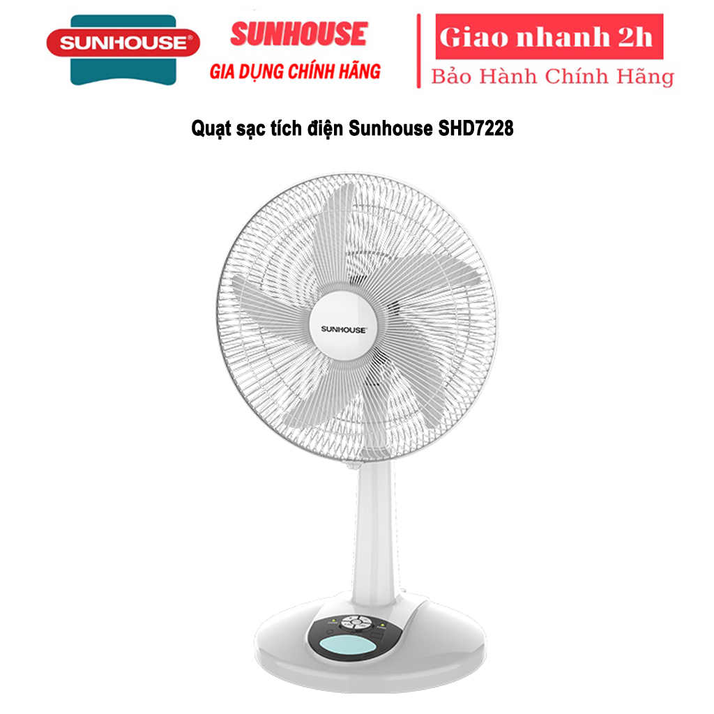 Quạt tích điện, quạt sạc sunhouse shd7228
