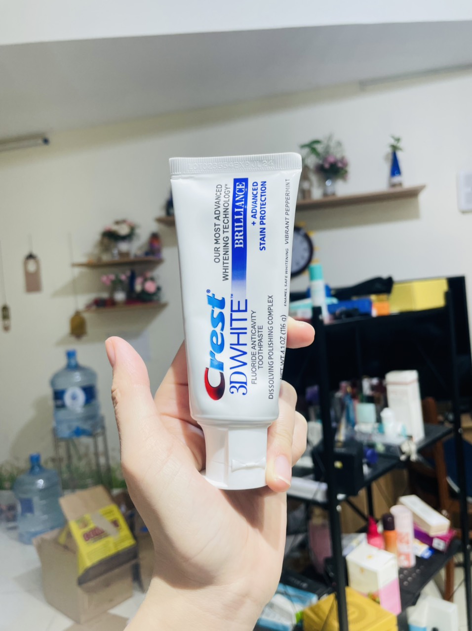 KEM ĐÁNH RĂNG CREST 3D WHITE BRILLIANCE 116G (mỹ) kem danh rang crest