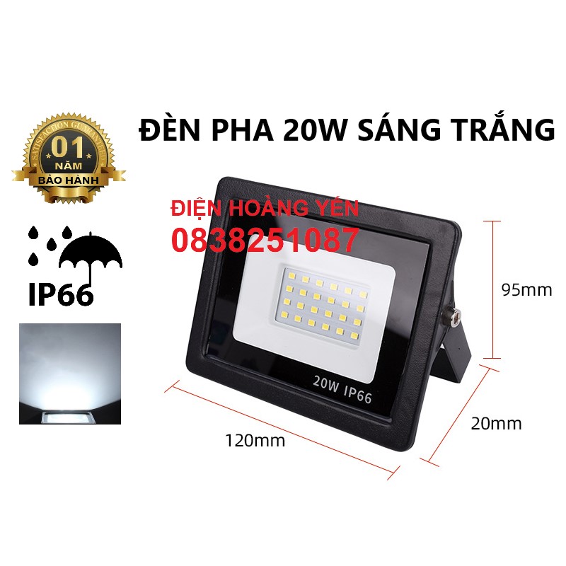 Đèn pha LED chip SMD 20W chiếu biển quảng cáo