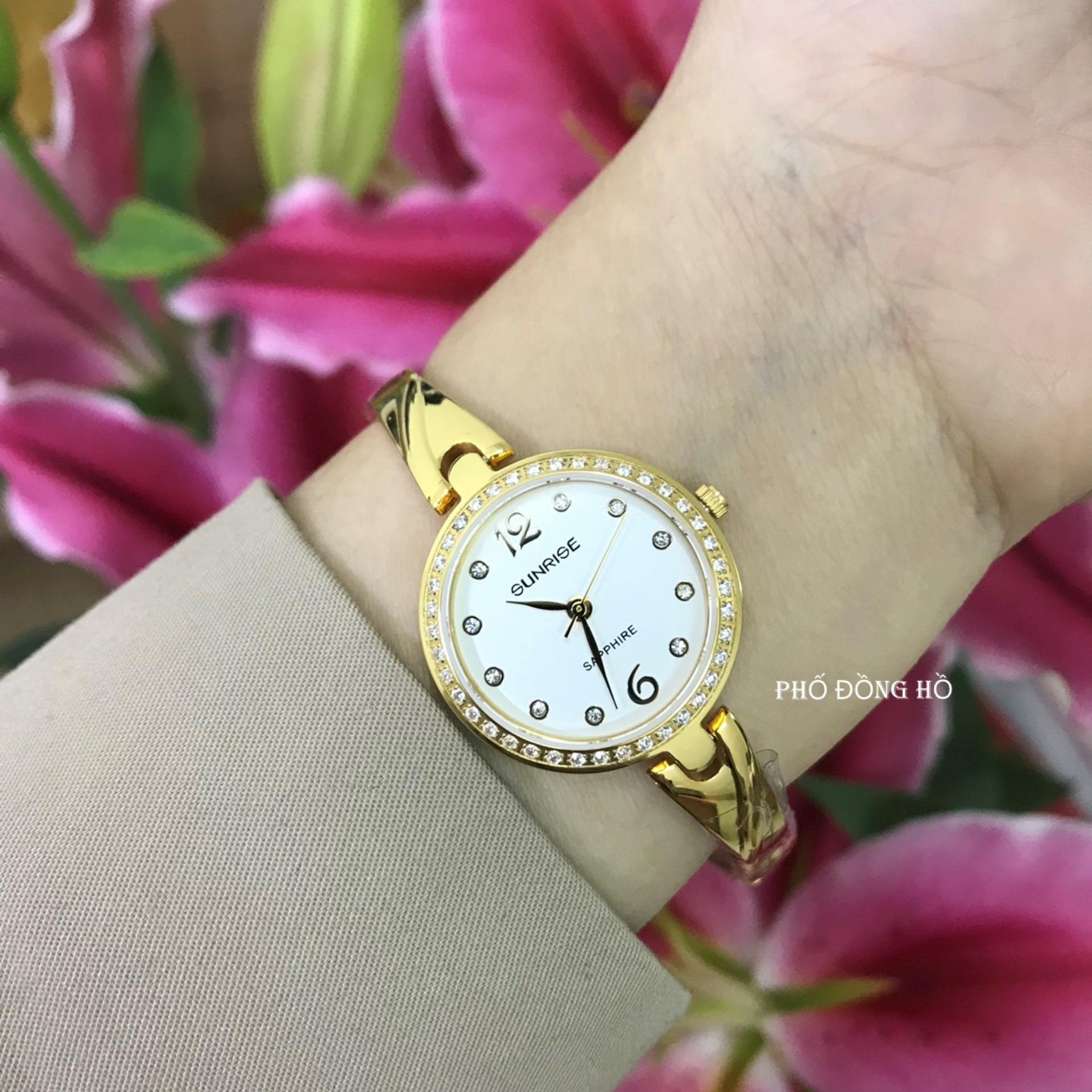 Đồng hồ nữ dây kim loại mặt kính sapphire chống xước Sunrise SL711DLK | Lazada.vn