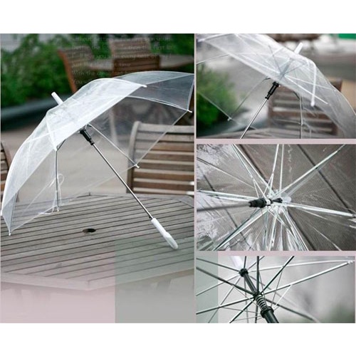 [HOÀN TIỀN 6%] Ô (dù) trong suốt màu trắng, dù trong suốt dùng đi mưa, dụng cụ chụp hình